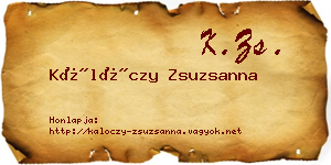 Kálóczy Zsuzsanna névjegykártya